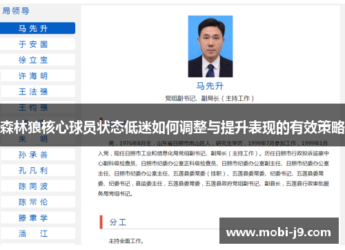 森林狼核心球员状态低迷如何调整与提升表现的有效策略